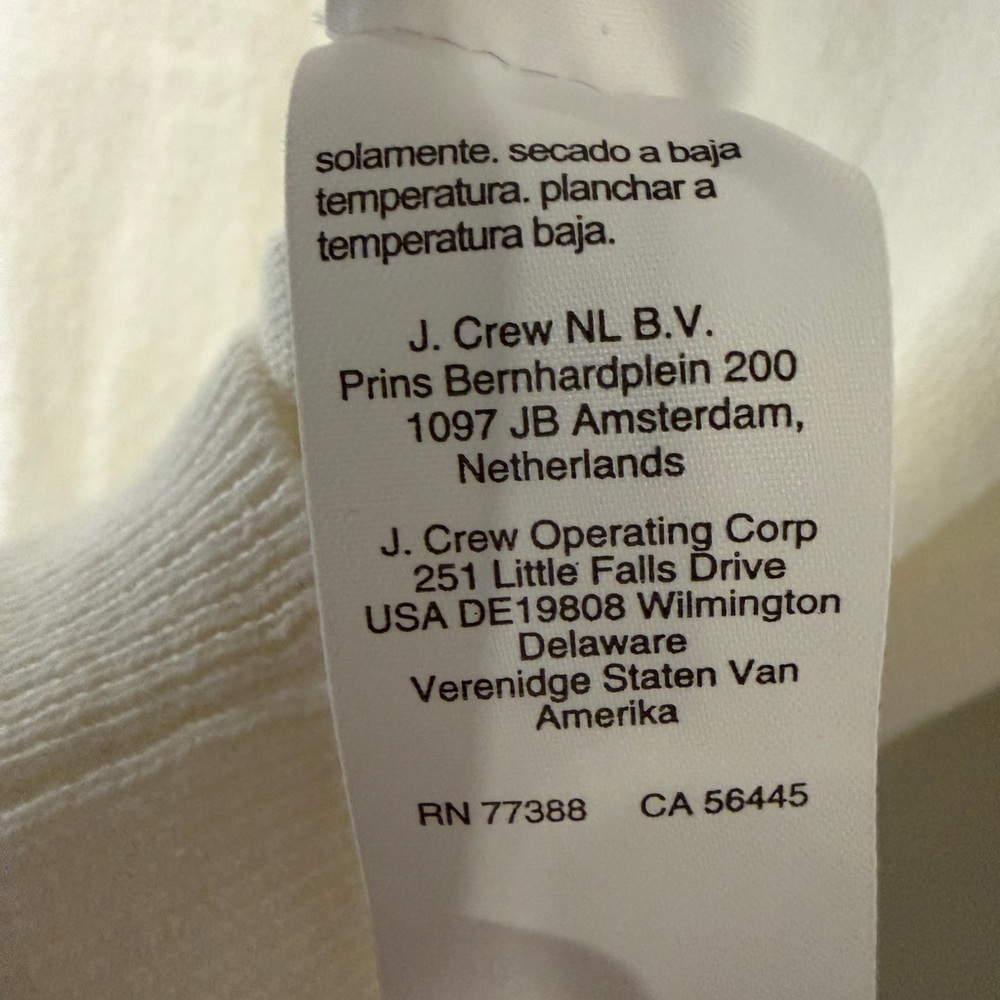 J Crew Heritage White Cotton Tipped Sweater-Polo - Picture 4 of 6